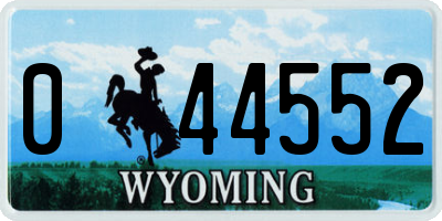 WY license plate 044552
