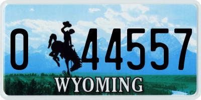WY license plate 044557