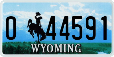 WY license plate 044591