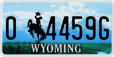 WY license plate 04459G