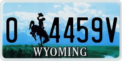 WY license plate 04459V