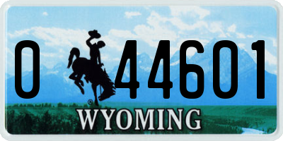 WY license plate 044601
