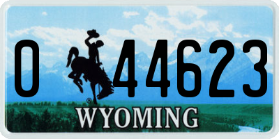 WY license plate 044623