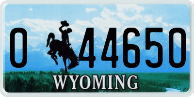 WY license plate 044650