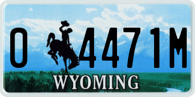 WY license plate 04471M