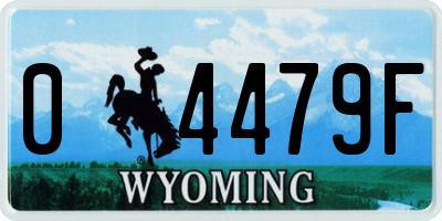 WY license plate 04479F