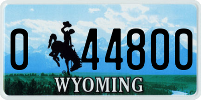 WY license plate 044800