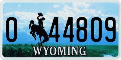 WY license plate 044809