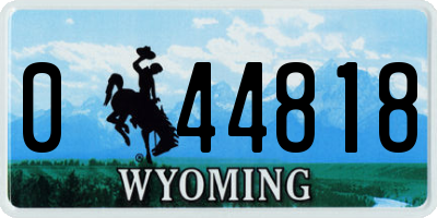 WY license plate 044818