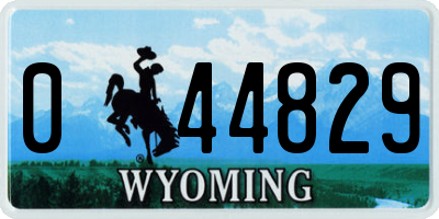 WY license plate 044829