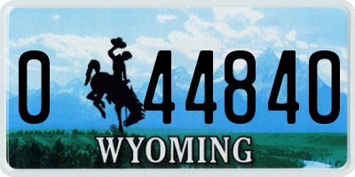 WY license plate 04484O