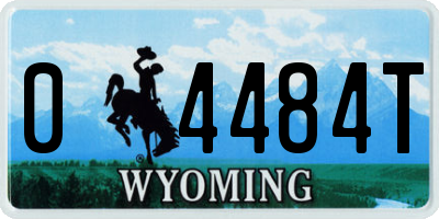 WY license plate 04484T