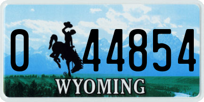 WY license plate 044854