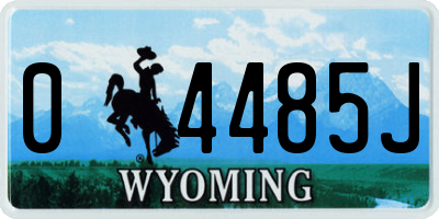 WY license plate 04485J