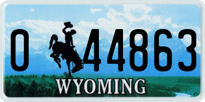 WY license plate 044863