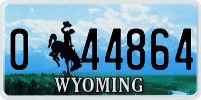 WY license plate 044864