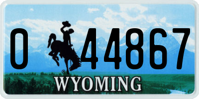 WY license plate 044867