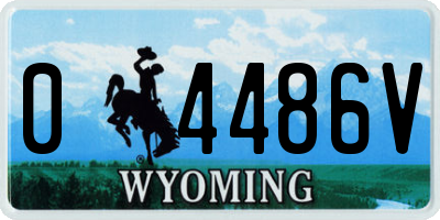 WY license plate 04486V