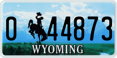 WY license plate 044873