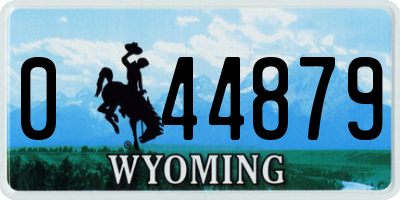 WY license plate 044879