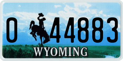WY license plate 044883