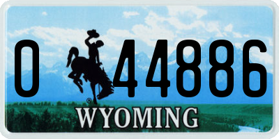 WY license plate 044886