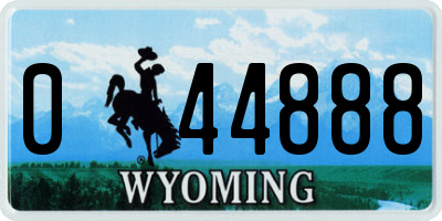 WY license plate 044888