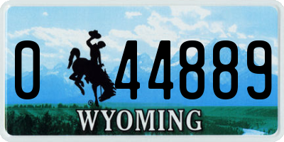 WY license plate 044889