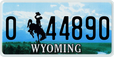 WY license plate 044890