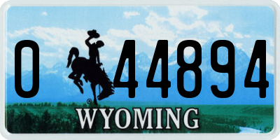 WY license plate 044894