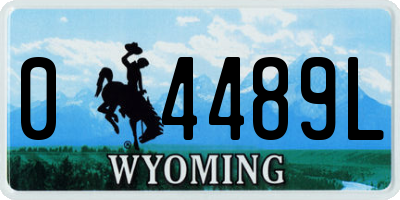 WY license plate 04489L