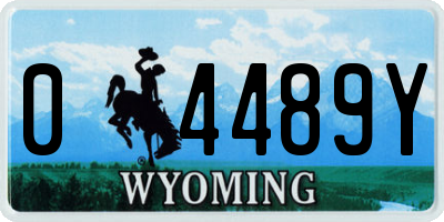 WY license plate 04489Y