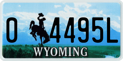 WY license plate 04495L