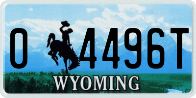 WY license plate 04496T