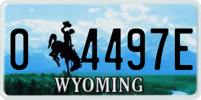 WY license plate 04497E