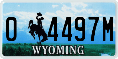 WY license plate 04497M