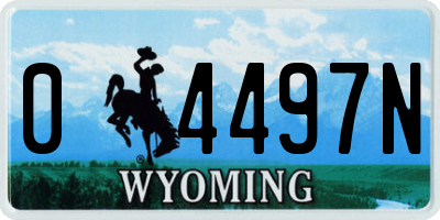 WY license plate 04497N