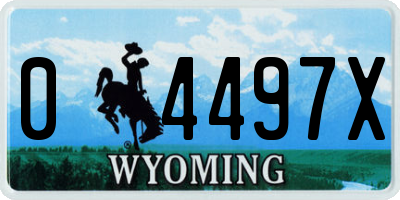 WY license plate 04497X