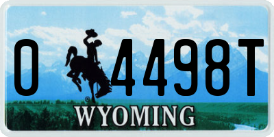 WY license plate 04498T