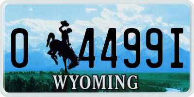 WY license plate 04499I