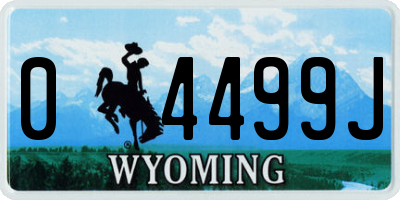 WY license plate 04499J