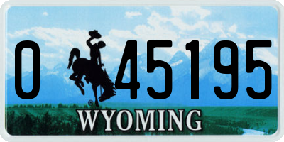 WY license plate 045195