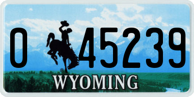 WY license plate 045239