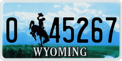 WY license plate 045267