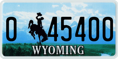 WY license plate 045400