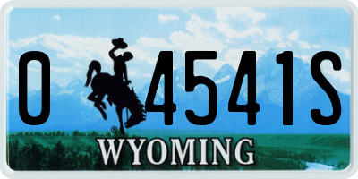 WY license plate 04541S