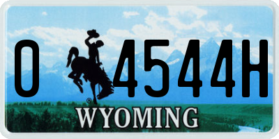 WY license plate 04544H