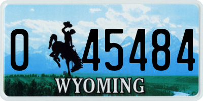WY license plate 045484