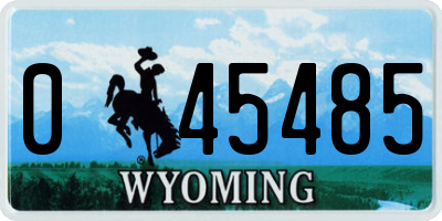 WY license plate 045485