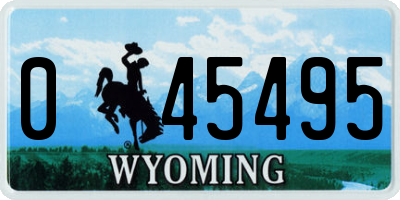 WY license plate 045495
